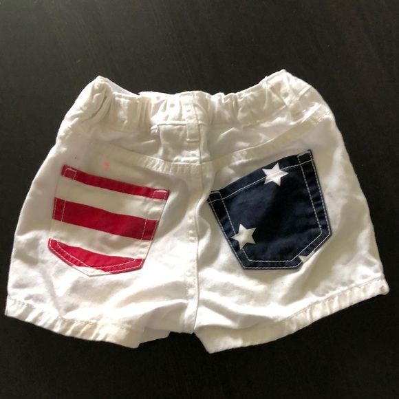 American flag red white and blue denim shorts - Picture 4 of 5